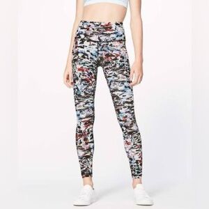 Lululemon Wunder Under Hi-Rise Tight Culture Clash Multi Black - Size 10